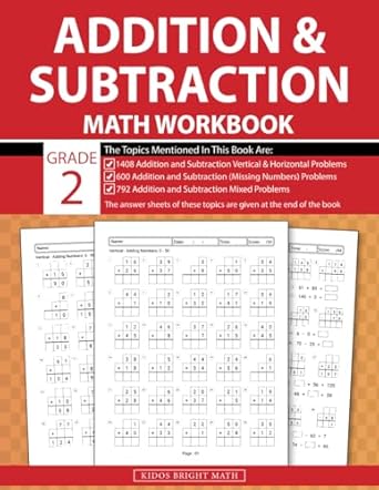 addition and subtraction workbook grade 2 2nd grade math drills worksheet 2800 vertical and horizontal math