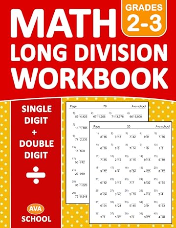 long division workbook grades 2 3 100 practice pages workbook for 2nd and 3rd grades 2000 division exercises