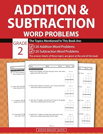 addition and subtraction word problems grade 2 2nd grade math workbook 240 problems for daily practice