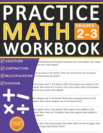 word problems math workbook for grades 2 3 with addition subtraction multiplication division with answers