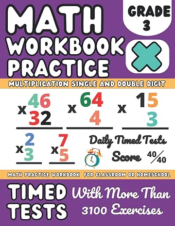 multiplication 3rd grade math workbook single and double digit math workbook grade 3 multiplication timed