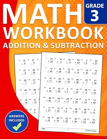 addition and subtraction math workbook for grade 3 with answers math practice workbook for 3rd grade with