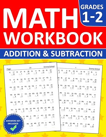 math workbook for grades 1 2 addition and subtraction exercises with answers addition and subtraction