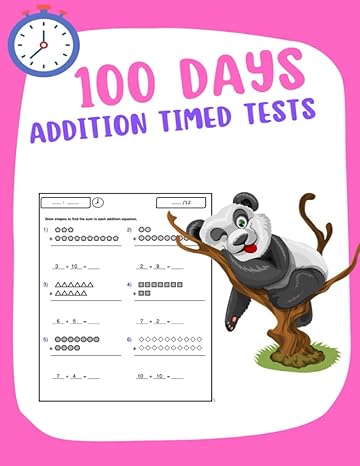 100 days addition timed tests addition 1st grade basic math drills timed test addition workbook 1st grade