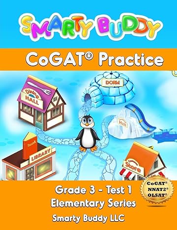 smarty buddy cogat practice 1st edition smarty buddy llc 1983691429, 978-1983691423