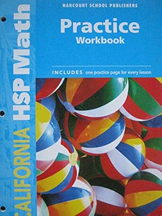 harcourt school publishers math practice workbook student edition grade k 1st edition harcourt school