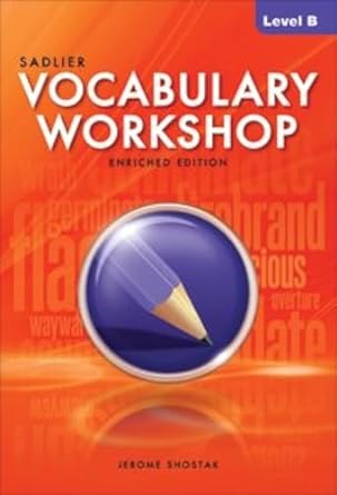 vocabulary workshop level b 1st edition shostak 0821580078, 978-0821580073