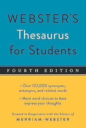 websters thesaurus for students   newest 4th edition editors of merriam webster 1596951818, 978-1596951815