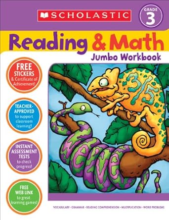 reading and math jumbo workbook grade 3 1st edition terry cooper ,virginia dooley 0439786029, 978-0439786027