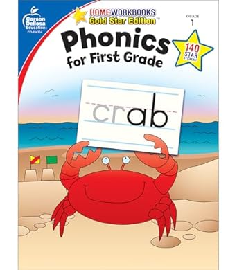 carson dellosa phonics for first grade workbook writing practice tracing letters writing words with incentive