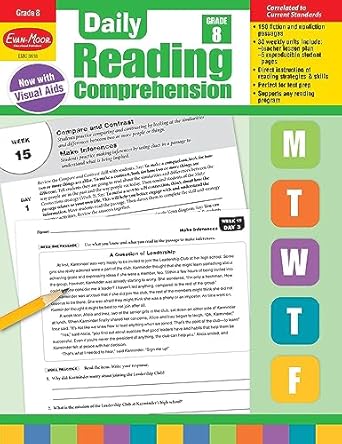 daily reading comprehension grade 8 new - revised edition evan moor corporation 162938481x, 978-1629384818