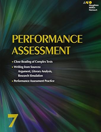 performance assessment   grade 7 student edition houghton mifflin harcourt 0544569342, 978-0544569348