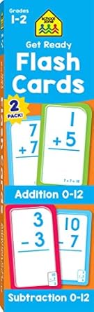 school zone get ready flash cards addition and subtraction 2 pack ages 6 to 7 1st grade 2nd grade addition