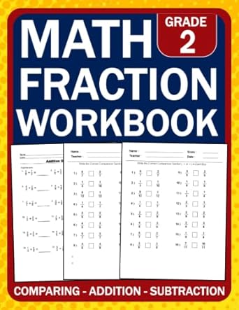 math fraction workbook for grade 2 comparing addition subtraction with answers key fraction math practice