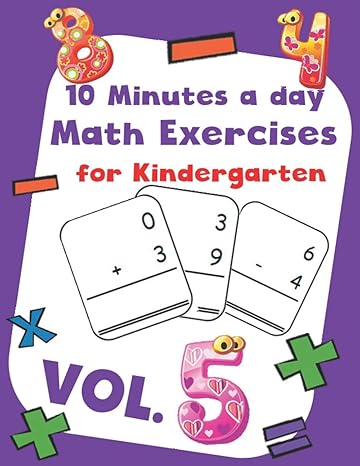 10 minutes a day math excercise for kindergarten vol 5 30 days of math timed tests with addition and