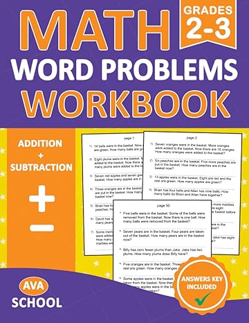 math word problems workbook for grades 2 3 addition and subtraction with answers math 100 practice pages of