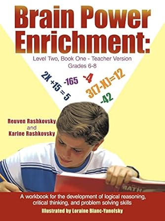 brain power enrichment level two book one teacher version grades 6 8 a workbook for the development of