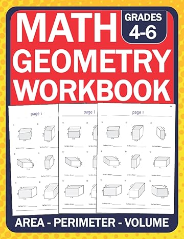 math geometry workbook for grades 4 6 perimeter area and volume geometry math practice workbook for 4th grade