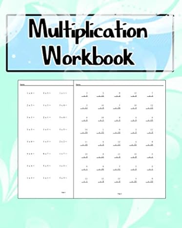 multiplication workbook math books for 1st grade 2nd grade ages 6 to 7 multiplication facts workbook 1st