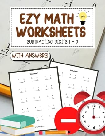 ezy math worksheets subtracting digits 1 9 1st edition penny mcleod b09myyxhxy, 979-8780585152