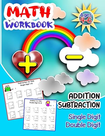 addition subtraction workbook ages 4 6 1950 practice problems adding and subtracting maths activity single