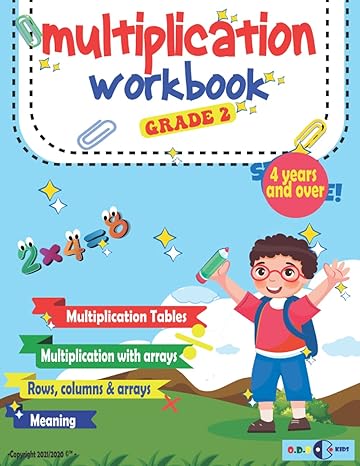 multiplication workbook grade 2 interactive childrens book 120+ basic multiplication worksheets with math