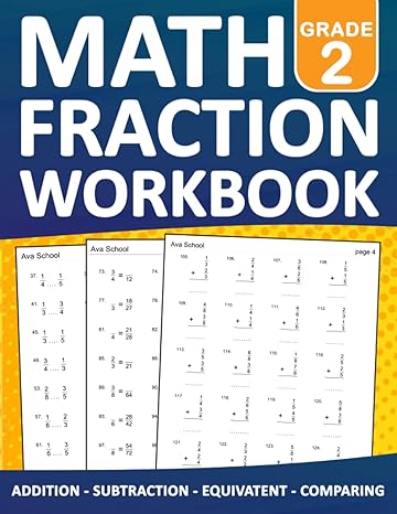 fractions workbook grade 2 addition subtraction equivalent comparing with answers math fractions practice