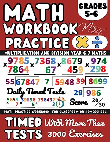 math workbook grade 5 6 multiplication and division exercises multiply and divide with 3 digit 4 digit 5