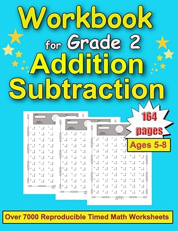 big workbook for grade 2 addition and subtraction over 7000 problems for ages 5 to 8 grade 2 timed math test