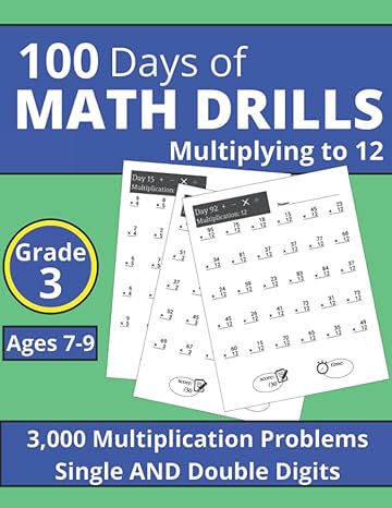 100 days of math drills 3 000 multiplication problems for 3rd graders 1st edition how do you do math