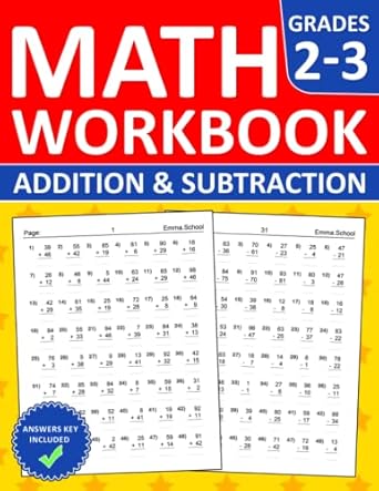 math workbook for grades 2 3 addition and subtraction exercises with answers addition and subtraction