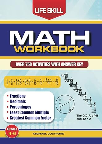 life skill math workbook fractions decimals percentages least common multiple greatest common factor over 750