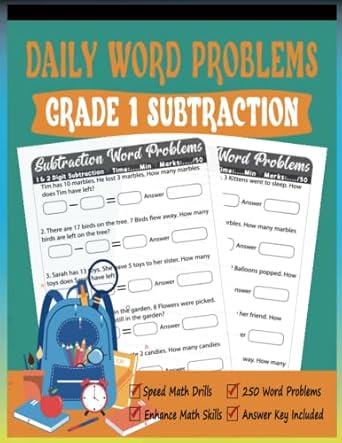 daily word problems grade 1 subtraction develop your childs math fluency with fun word problems single digit