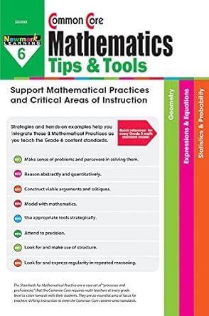 common core mathematics tips and tools grade 6 teacher resource 1st edition dana conaty 1478808268,