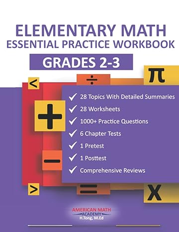 elementary math essential practice workbook grades 2 3 1st edition american math academy b09q1yftv7,