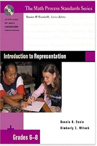 introduction to representation grades 6 8 1st edition bonnie ennis ,susan o'connell ,kimberly witeck