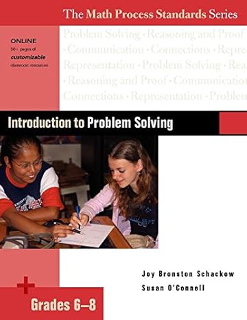 introduction to problem solving grades 6 8 1st edition joy schackow ,susan o'connell 0325098905,