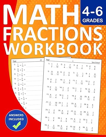 fractions math workbook for grades 4 6 with answers key fractions practice workbook for 4th 5th and 6th