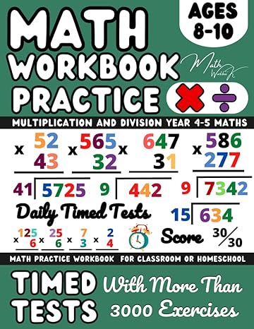 ks2 maths workbook year 4 5 multiplication and division maths book for 8 10 year olds multiply and divide