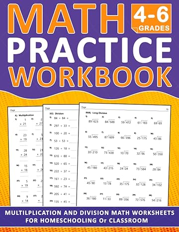 multiplication and division math workbook for 4th 5th and 6th grades multiplication and division math