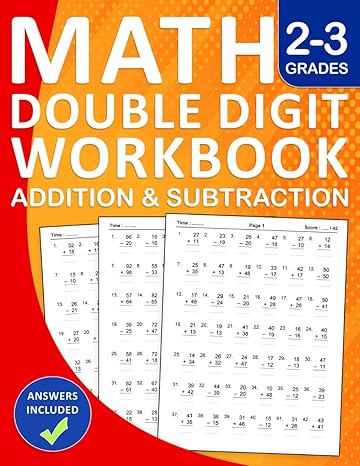 addition and subtraction double digit workbook for grades 2 3 4000 exercises two digit with answers for 2nd