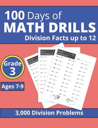 100 days of math drills for 3rd graders division facts up to 12 1st edition how do you do math b0b92d3fm6,