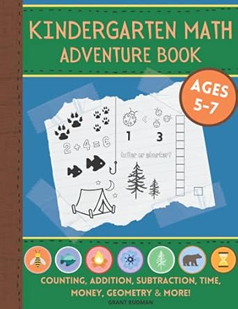 kindergarten math adventure book kindergarten math workbook counting addition and subtraction time money