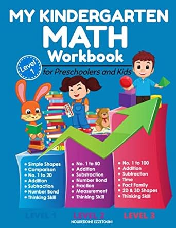 my kindergarten math workbook for preschoolers and kids trace numbers practice workbook for kindergarten and