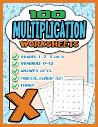 100 multiplication worksheets grade 1 2 3 and 4 timed practice review and test numbers 0 12 practice review