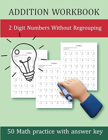 addition workbook 2 digit numbers without regrouping 50 math practice with answer key 1st edition nasipa