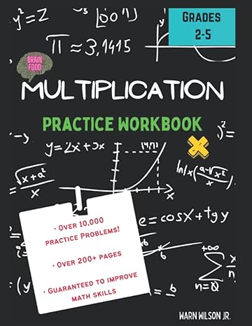 brain food multiplication math practice workbook single digit double digit triple digit and more great for