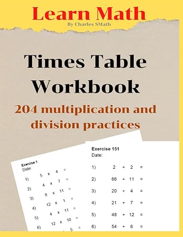 times tables workbook 204 multiplication and division practices times tables from 0 to 12 multiplication and