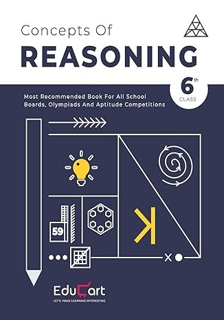 concepts of reasoning cbse textbook for class 6 1st edition namrata jain 938960902x, 978-9389609028