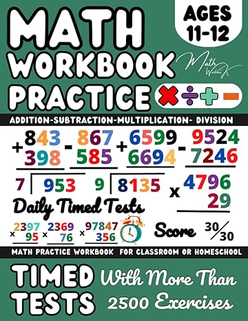 maths book for 11 12 year olds addition subtraction multiplication division ks3 maths workbook year 7 adding